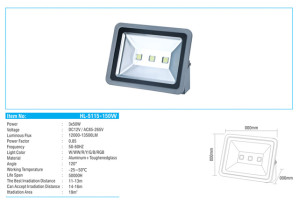 Lampu Sorot LED 150 Watt HL-5115 Hinolux